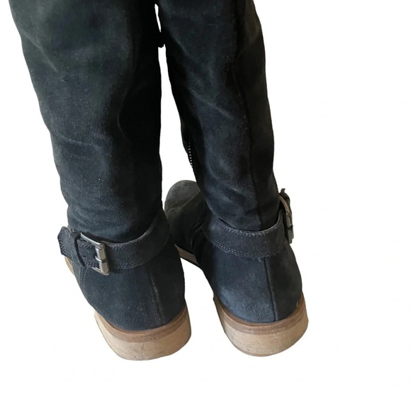 Garnet Hill Tazia Italian Suede Riding Boots Leather Knee High 10 - Picture 4 of 6